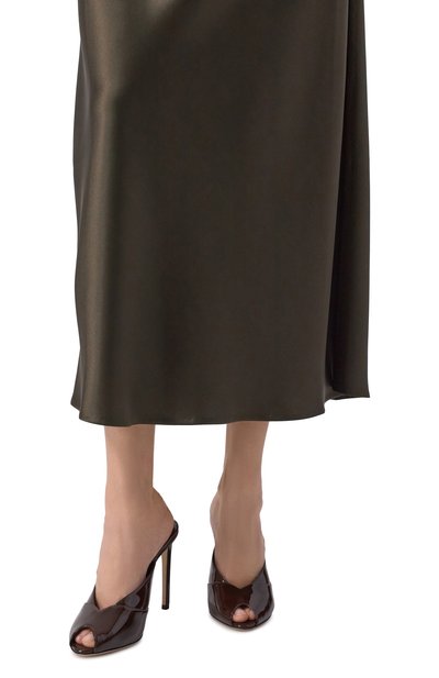 Кожаные мюли brigitte 100 JIMMY CHOO, арт. BRIGITTEMULE100SAT, фото 2