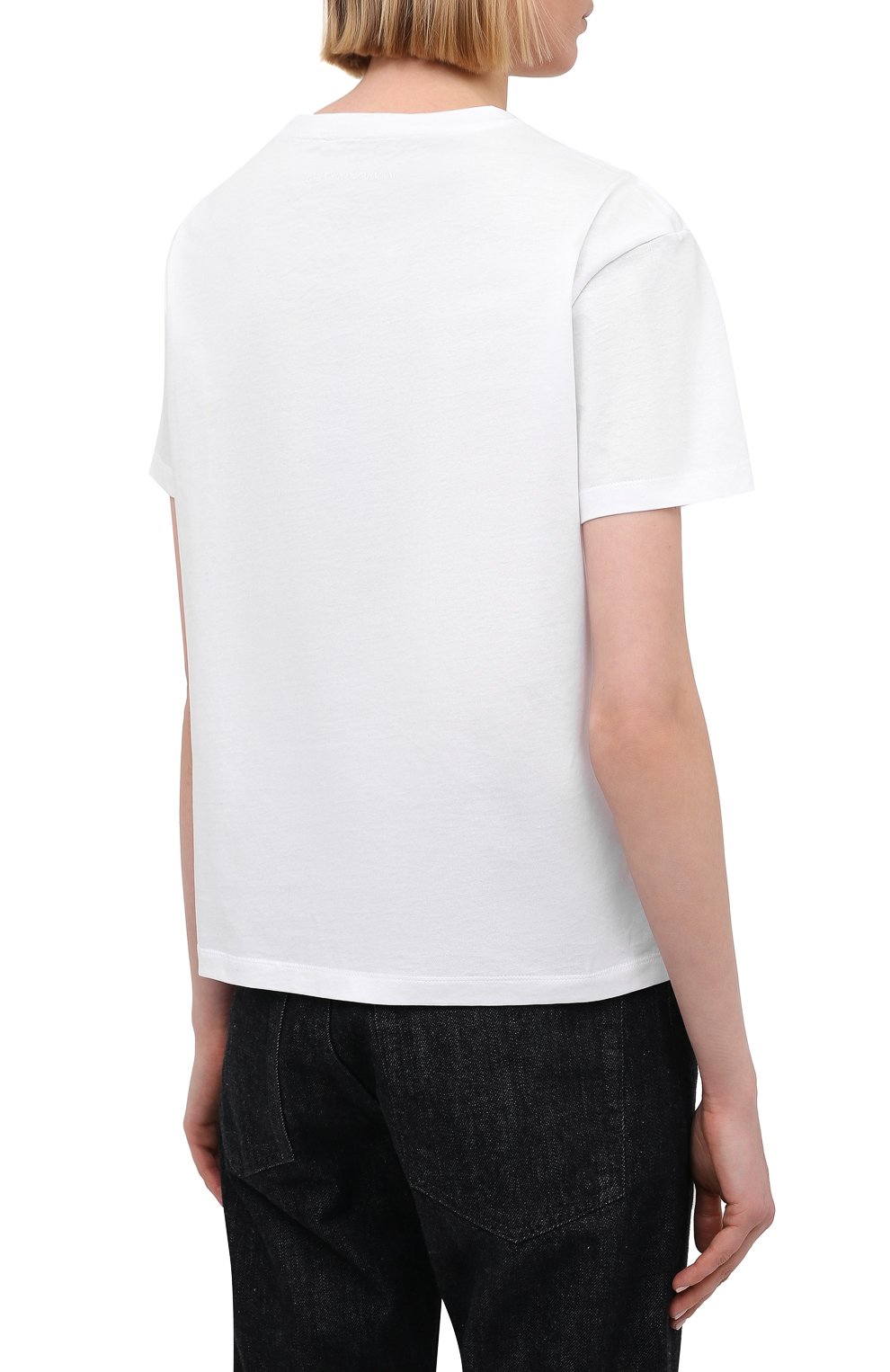 Хлопковая футболка EMPORIO ARMANI белого цвета по цене 11600 руб., арт. 3K2T7B/2J95Z, фото 4 Хлопковая футболка EMPORIO ARMANI, арт. 3K2T7B/2J95Z, фото 4