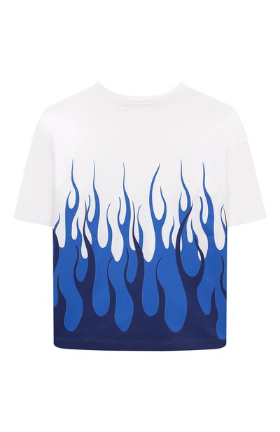 Хлопковая футболка VISION OF SUPER синего цвета по цене 6610 руб., арт. TSV4101J, фото 2 Хлопковая футболка VISION OF SUPER, арт. TSV4101J, фото 2