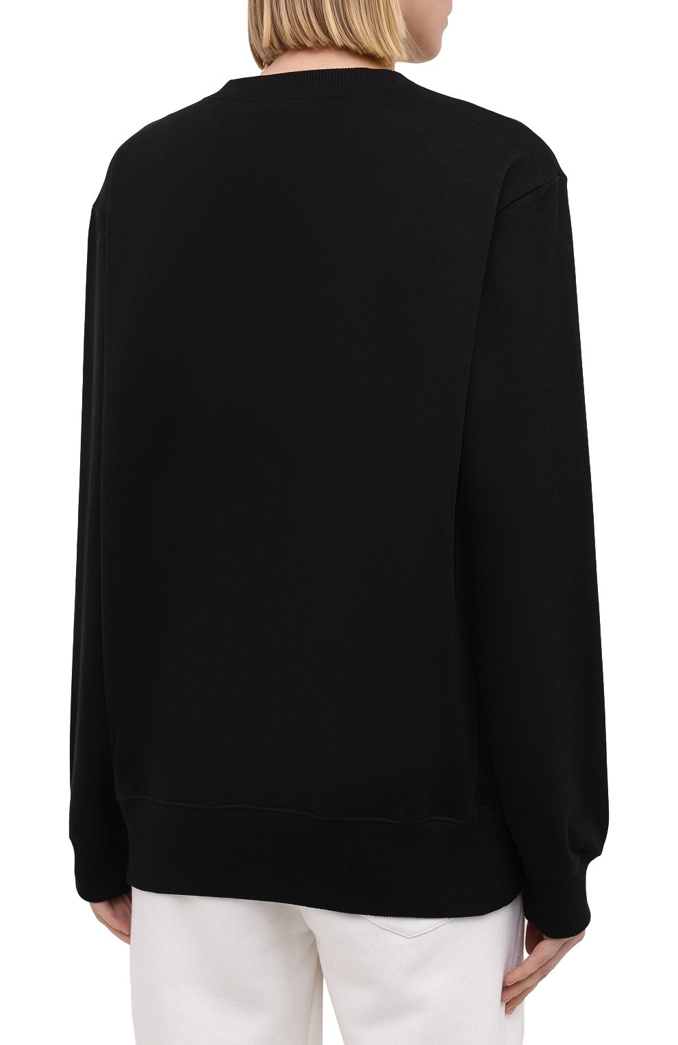 Хлопковый свитшот DOLCE & GABBANA черного цвета по цене 72150 руб., арт. F9I50Z/G7XJQ, фото 4 Хлопковый свитшот DOLCE & GABBANA, арт. F9I50Z/G7XJQ, фото 4