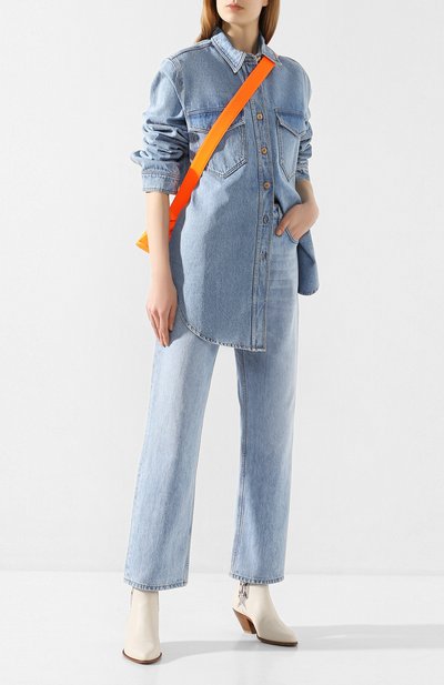 Джинсы NANUSHKA голубого цвета по цене 34700 руб., арт. AMARILL0_BLUE WASH_RIGID DENIM, фото 2 Джинсы NANUSHKA, арт. AMARILL0_BLUE WASH_RIGID DENIM, фото 2