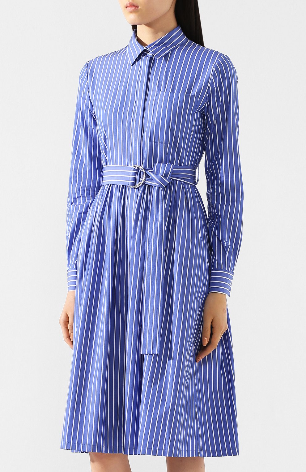 Хлопковое платье MSGM голубого цвета по цене 31450 руб., арт. 2841MDA26X 207003, фото 3 Хлопковое платье MSGM, арт. 2841MDA26X 207003, фото 3