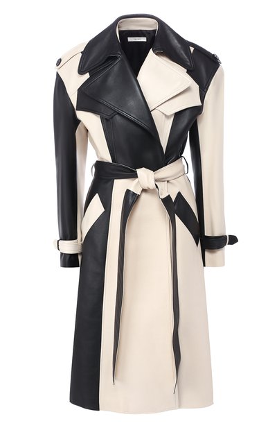 Женское кожаное пальто с поясом CELINE, арт. 28W71413A