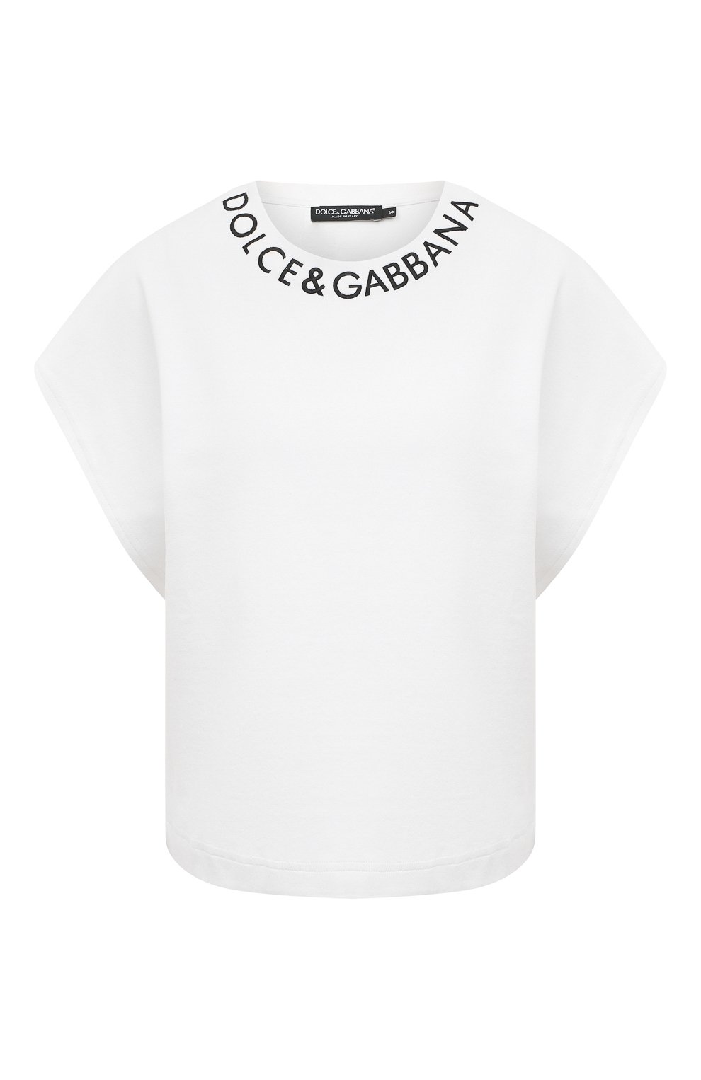 Хлопковая футболка DOLCE & GABBANA белого цвета по цене 56700 руб., арт. F8Q56Z/G7I1N, фото 1 Хлопковая футболка DOLCE & GABBANA, арт. F8Q56Z/G7I1N, фото 1