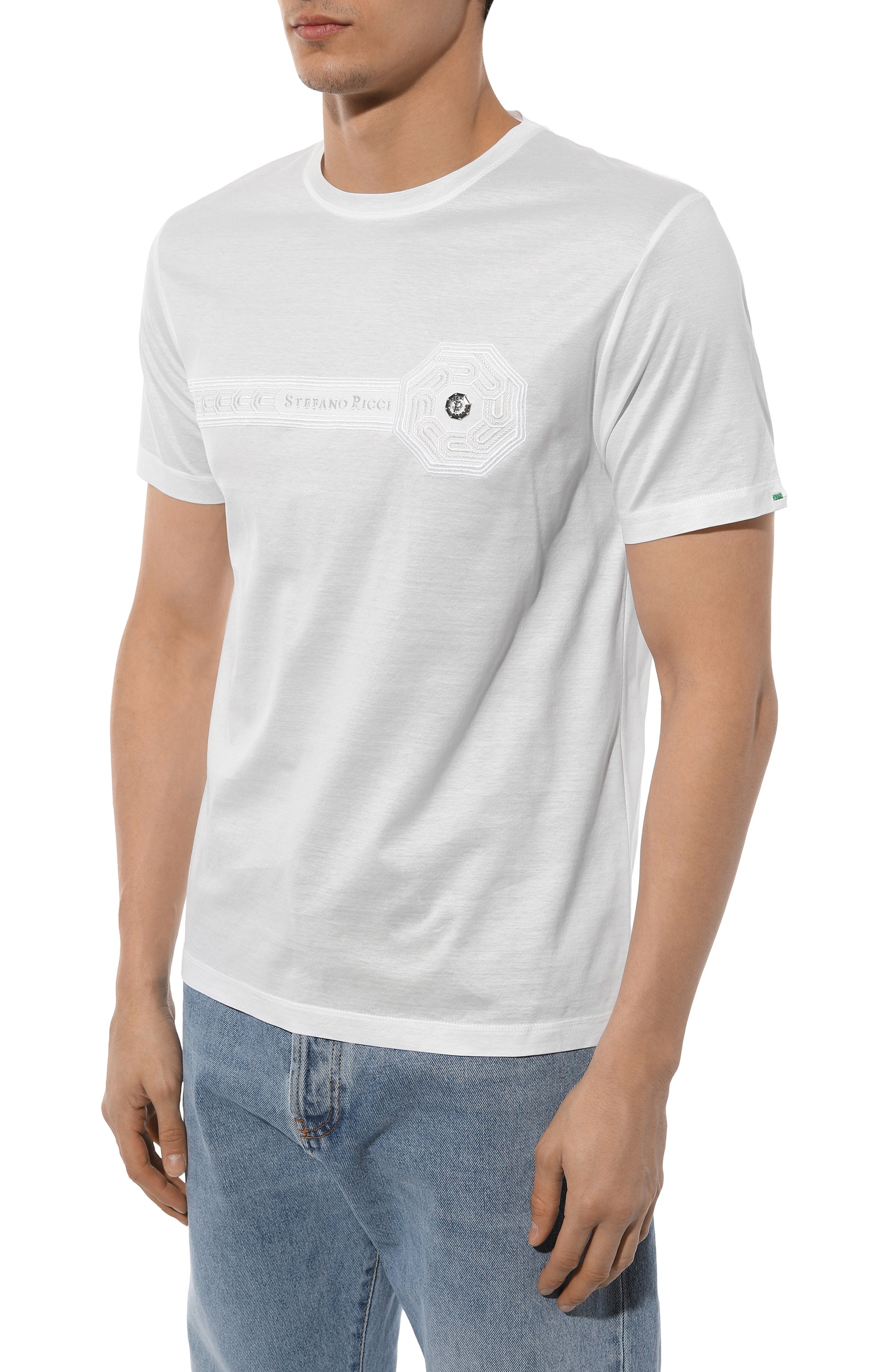 Хлопковая футболка STEFANO RICCI, арт. MNH4102990/TE0001, фото 3