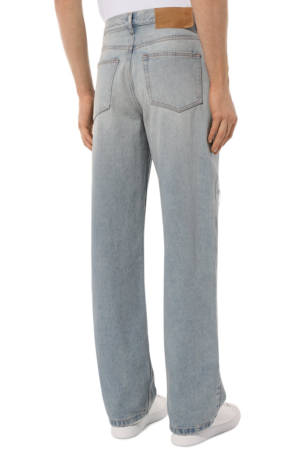 Джинсы MM6 голубого цвета по цене 56750 руб., арт. SH2LA0011/S30589, фото 4 Джинсы MM6, арт. SH2LA0011/S30589, фото 4