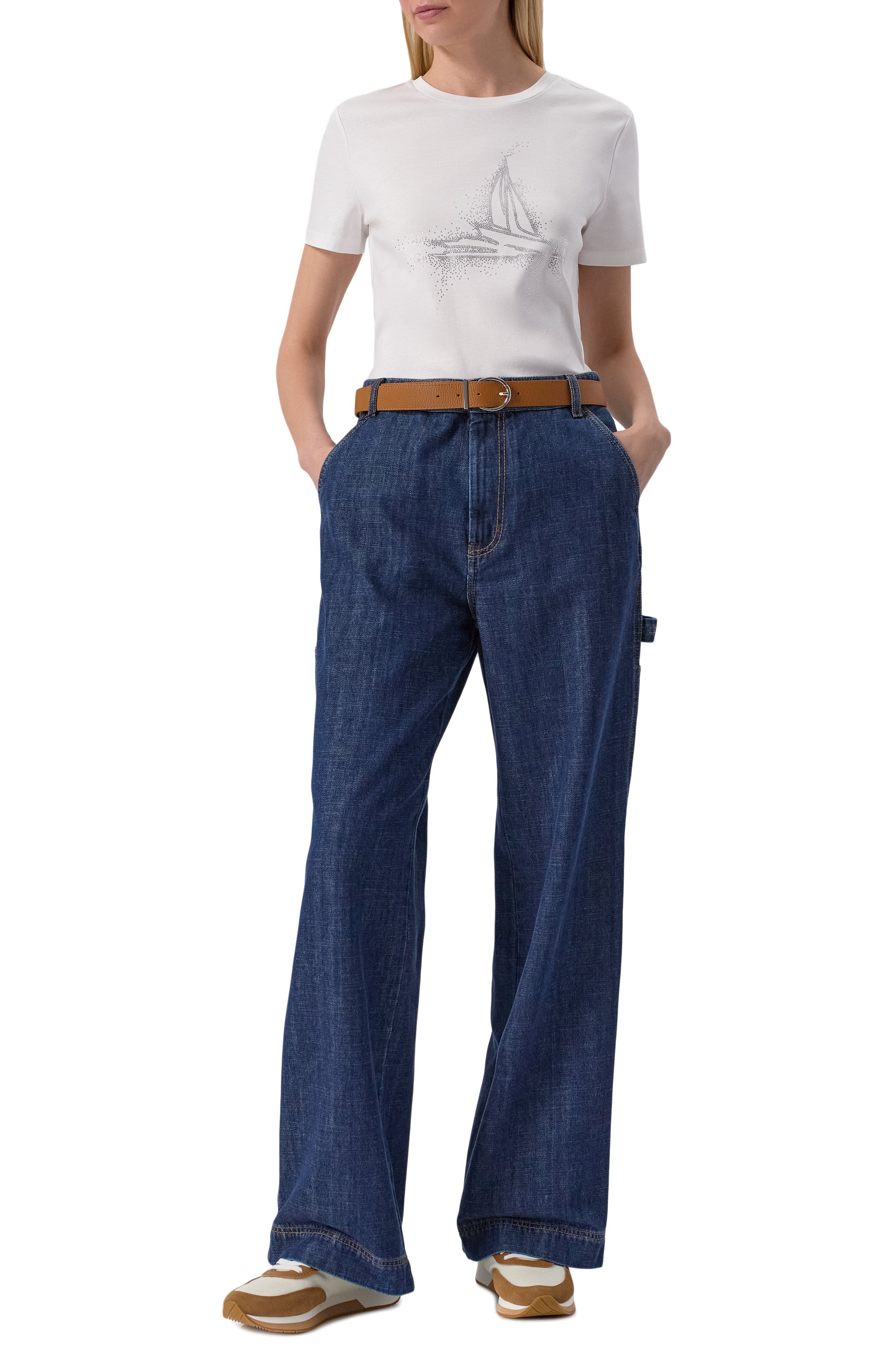 Хлопковая футболка MAX MARA STUDIO, арт. LAGHI, фото 2