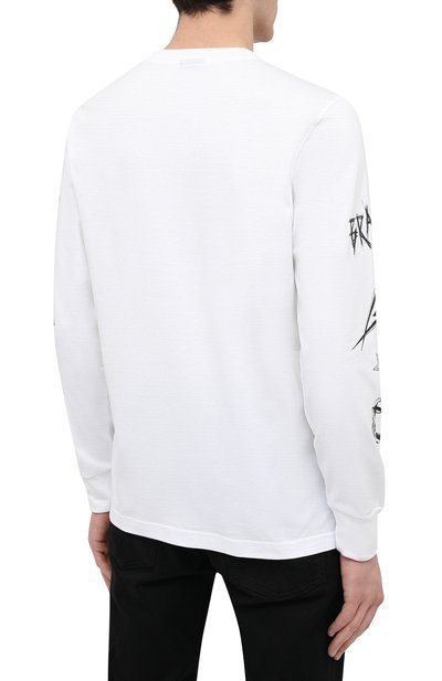 Хлопковый лонгслив DIESEL белого цвета по цене 9950 руб., арт. A02371/0PATI, фото 4 Хлопковый лонгслив DIESEL, арт. A02371/0PATI, фото 4