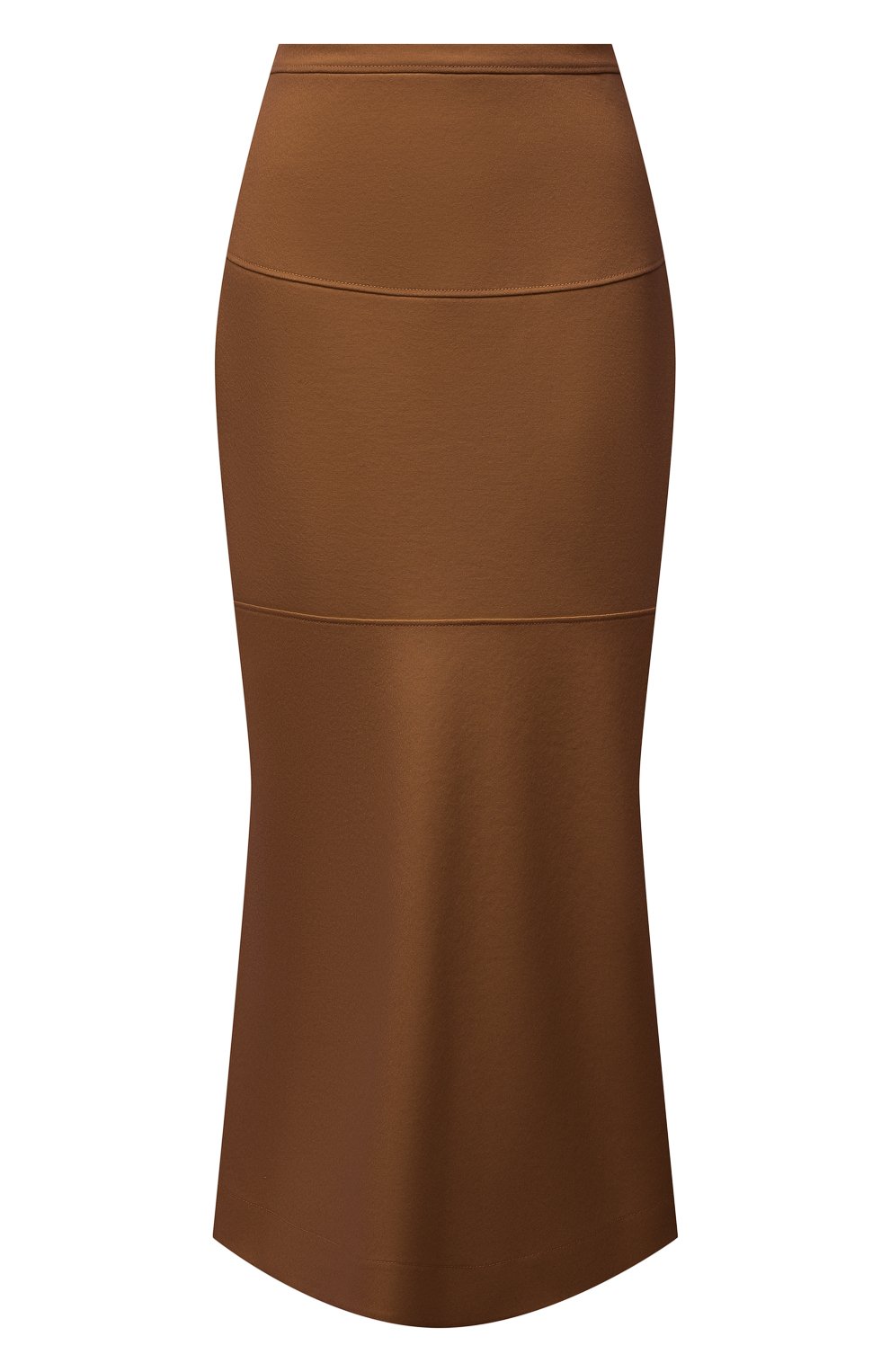Шерстяная юбка JIL SANDER коричневого цвета по цене 96200 руб., арт. JSPT720009-WT207908A, фото 1 Шерстяная юбка JIL SANDER, арт. JSPT720009-WT207908A, фото 1