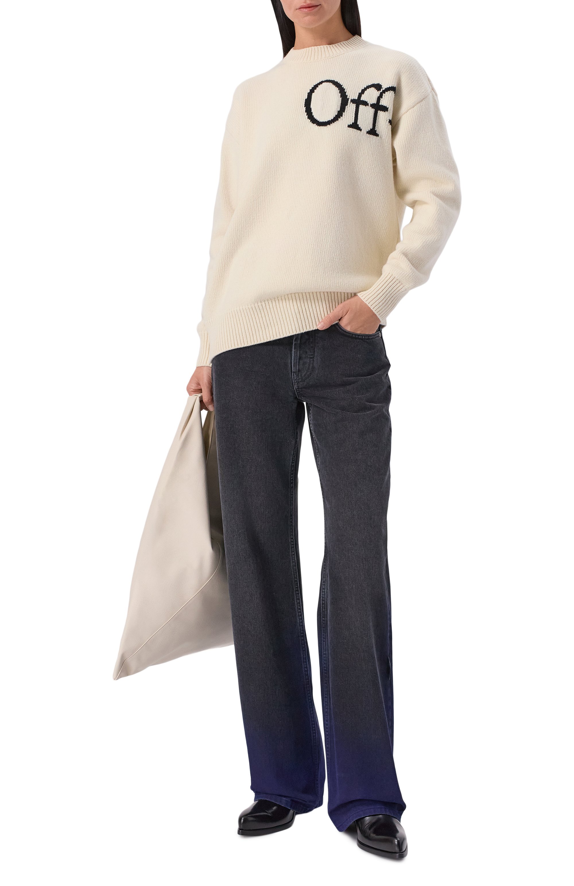 Джинсы OFF-WHITE черного цвета по цене 78800 руб., арт. 0WYA069F25DEN003, фото 2 Джинсы OFF-WHITE, арт. 0WYA069F25DEN003, фото 2