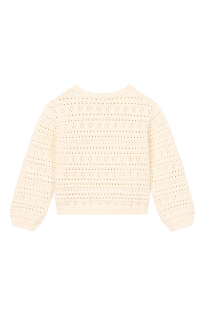 Хлопковый кардиган STELLA MCCARTNEY кремового цвета по цене 18450 руб., арт. TY9A50, фото 2 Хлопковый кардиган STELLA MCCARTNEY, арт. TY9A50, фото 2