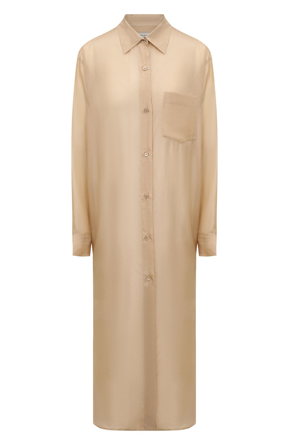 Шелковое платье DRIES VAN NOTEN бежевого цвета по цене 88400 руб., арт. 221-011033-4170, фото 1 Шелковое платье DRIES VAN NOTEN, арт. 221-011033-4170, фото 1