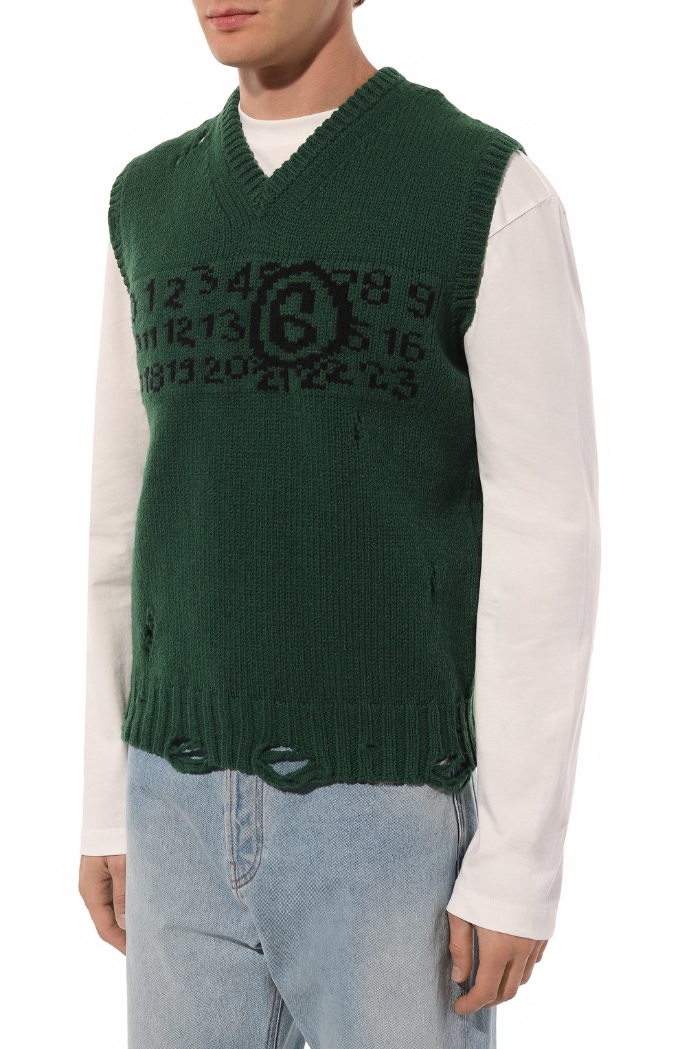 Шерстяной жилет MM6, арт. SH2FB0007/M13074, фото 3
