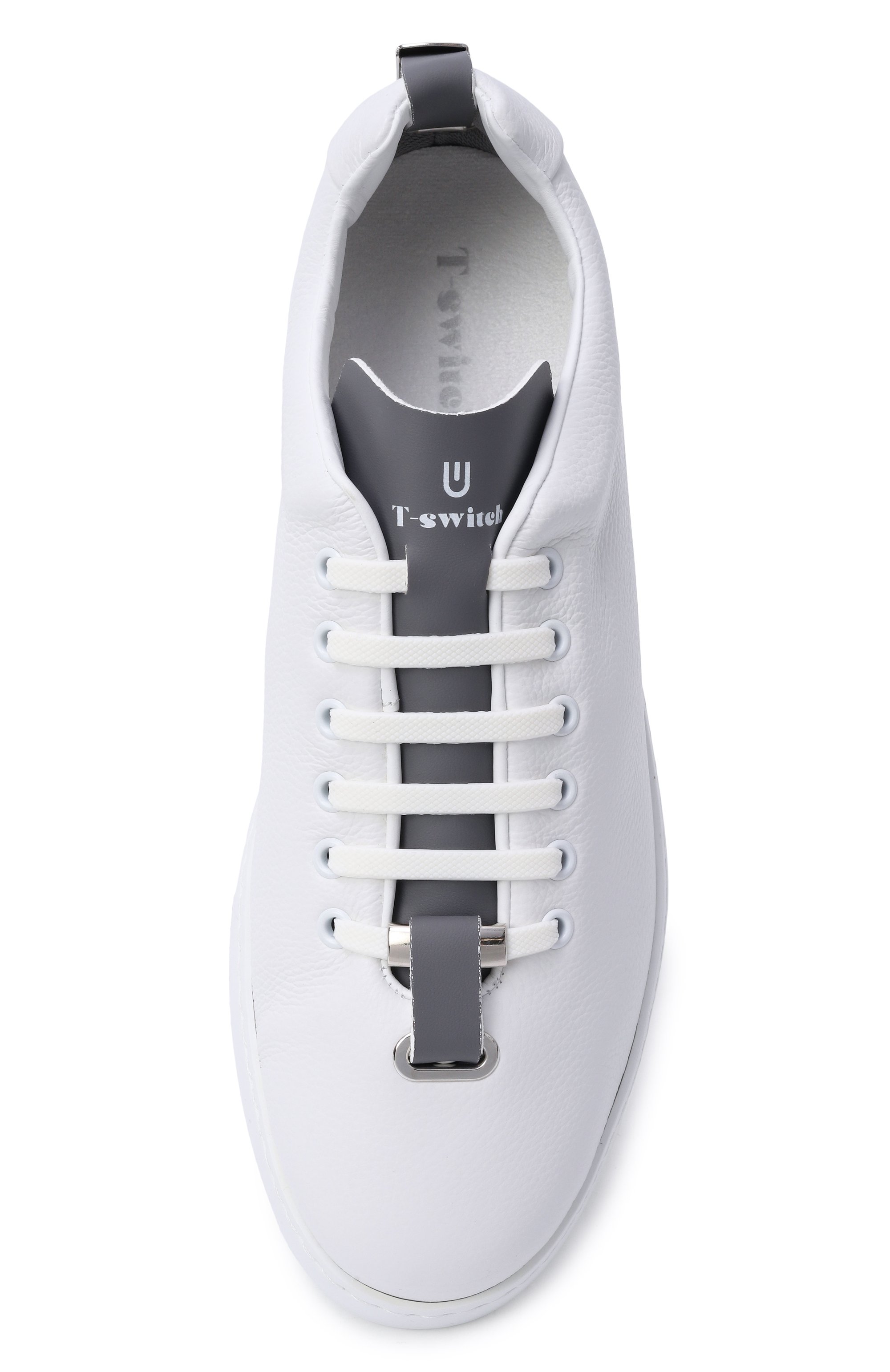 Кожаные кеды t-switch FRANCESCHETTI белого цвета по цене 34200 руб., арт. BREE001/MEM0RY, фото 6 Кожаные кеды t-switch FRANCESCHETTI, арт. BREE001/MEM0RY, фото 6