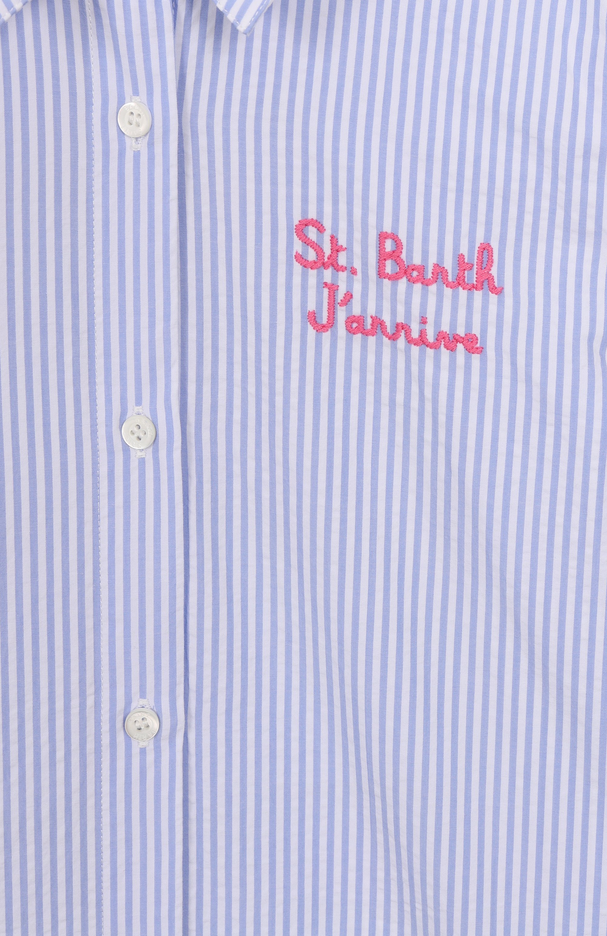 Хлопковая рубашка MC2 SAINT BARTH, арт. STBK MINI BRIGITTE EMBRY/04331H, фото 3