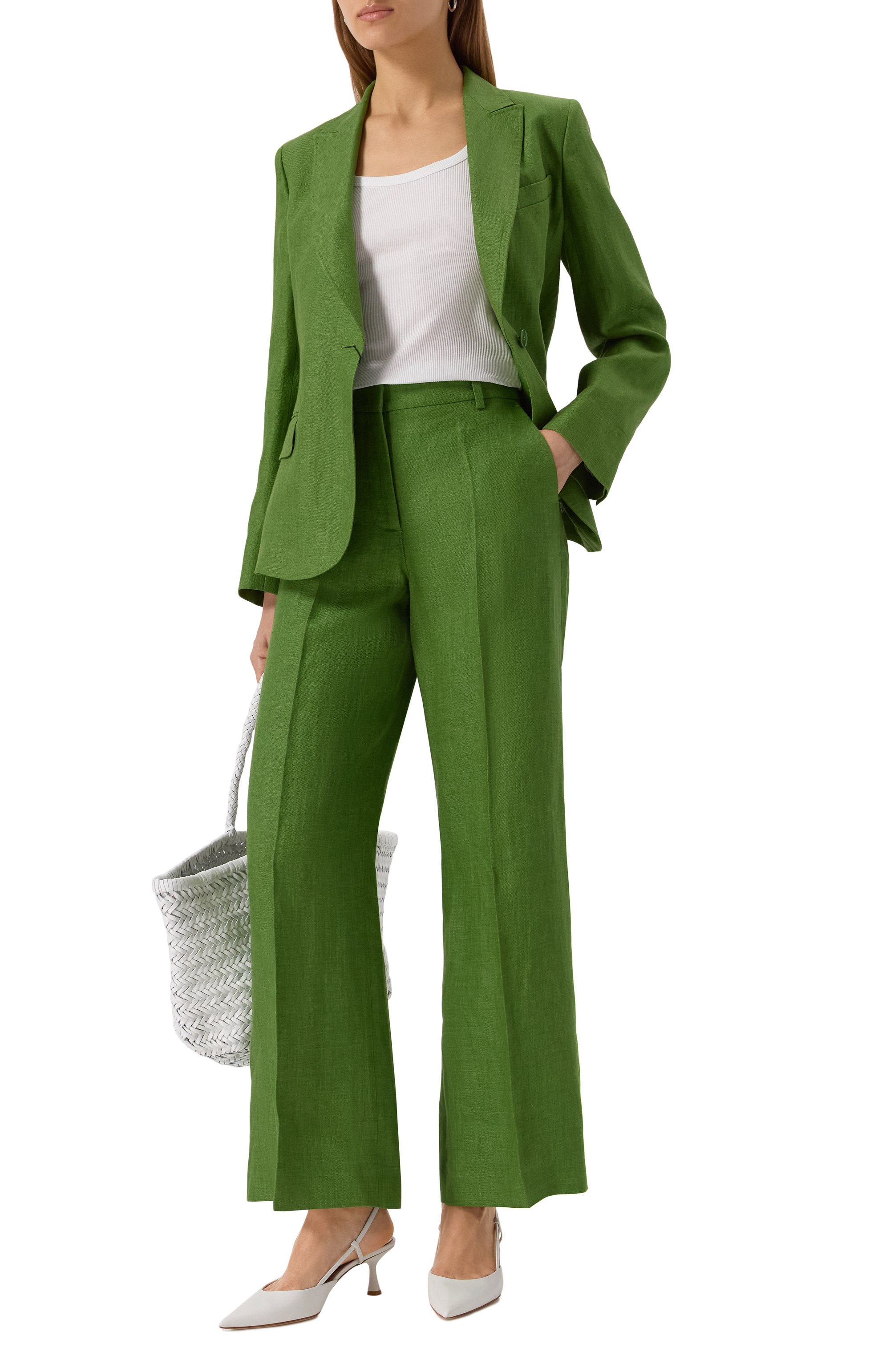 Льняные брюки WEEKEND MAX MARA, арт. MALIZIA, фото 2