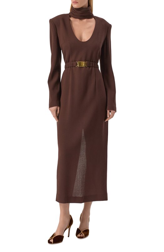 Бархатные туфли Ethel Gianvito Rossi G61751.95RIC.NK1MKBW Золотой  G61751.95RIC.NK1MKBW Фото 3