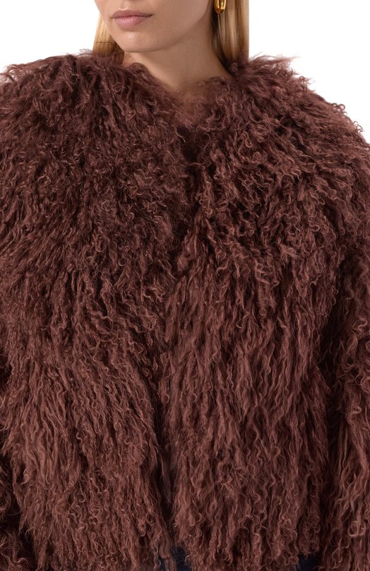 Шуба из козы Halfboy HF251WL015 Коричневый  HF251WL015 Фото 5