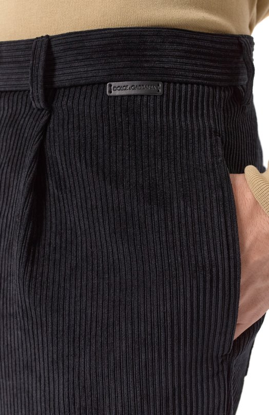 Вельветовые брюки Dolce & Gabbana GP0H8T/FUWDL Чёрный  GP0H8T/FUWDL Фото 5