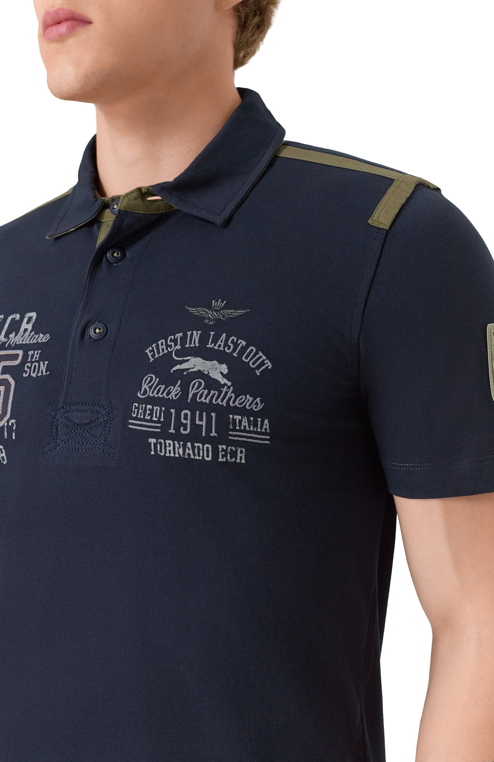 Хлопковое поло AERONAUTICA MILITARE, арт. 251P01860P173, фото 5