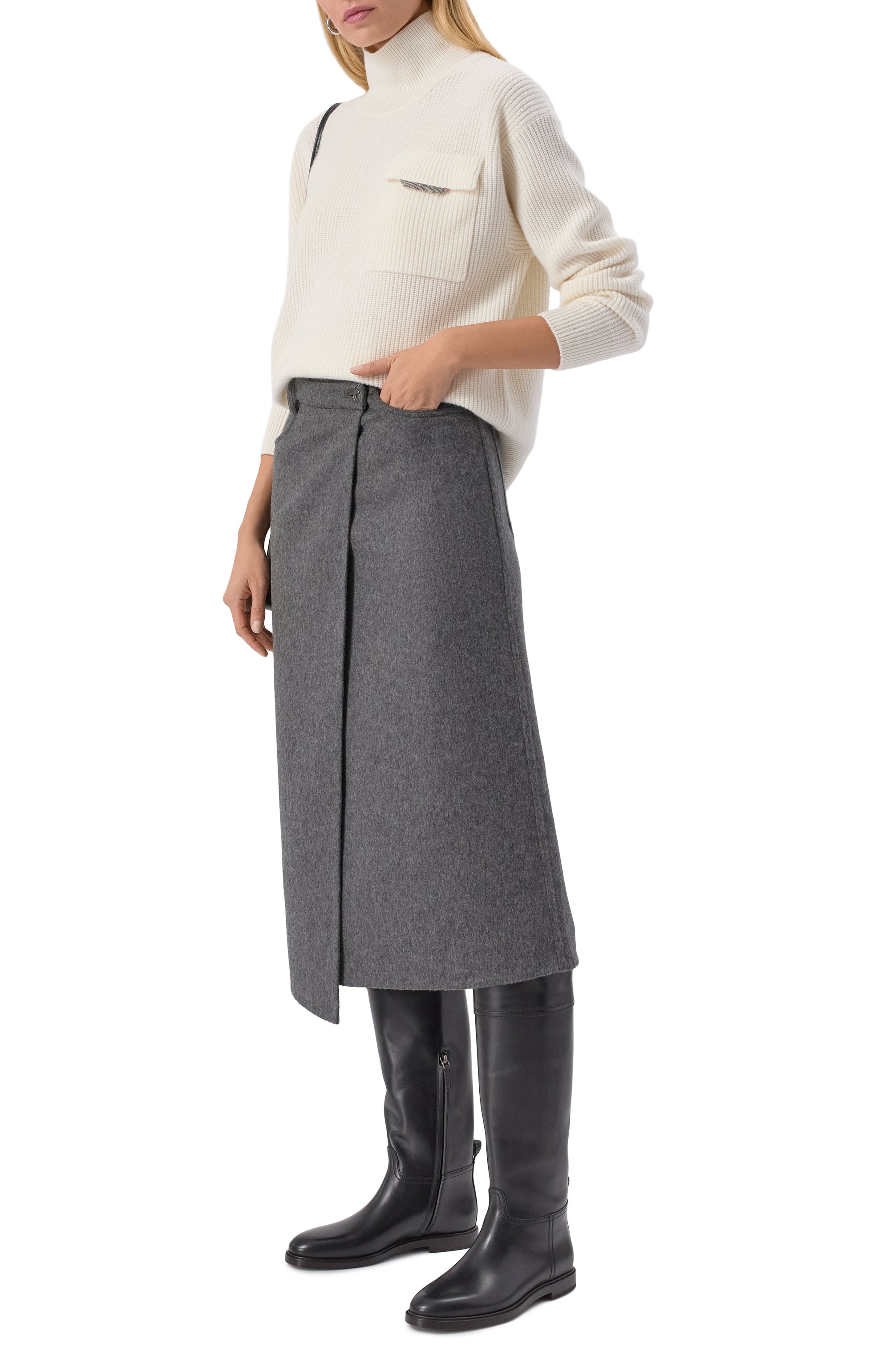 Кожаные сапоги BRUNELLO CUCINELLI, арт. MZ0LC3039P, фото 2