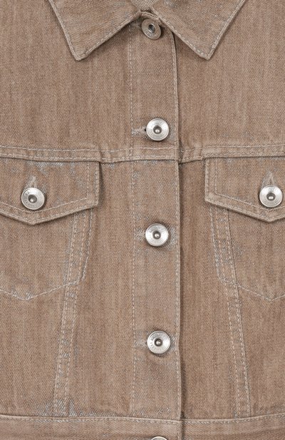 Джинсовая куртка BRUNELLO CUCINELLI бежевого цвета по цене 89950 руб., арт. BL1090613A, фото 3 Джинсовая куртка BRUNELLO CUCINELLI, арт. BL1090613A, фото 3