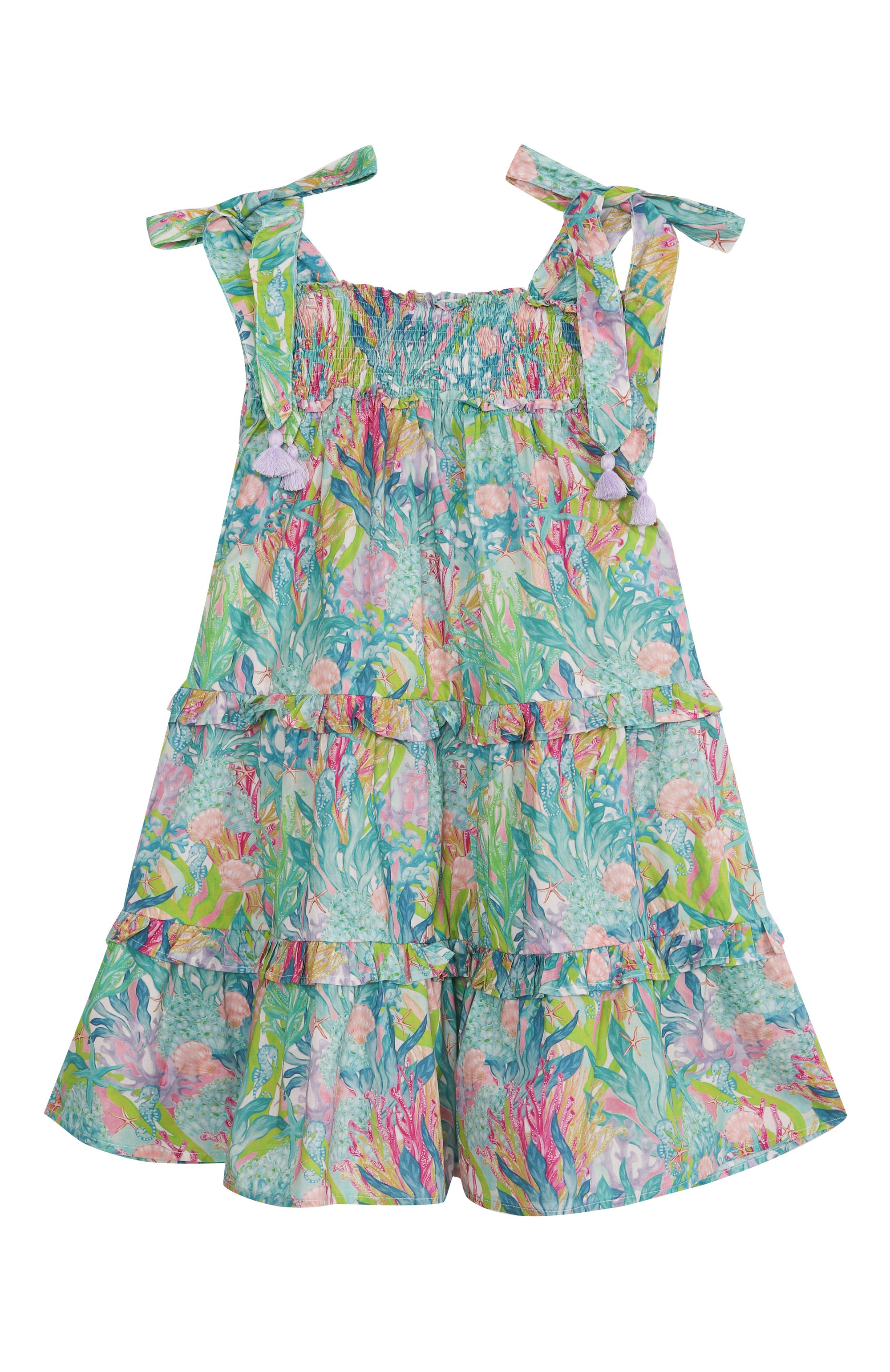 Хлопковый сарафан OLGA VALENTINE разноцветного цвета по цене 16000 руб., арт. 24TD/1A-10A, фото 2 Хлопковый сарафан OLGA VALENTINE, арт. 24TD/1A-10A, фото 2