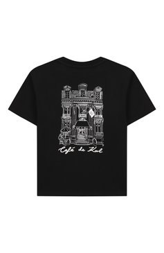 Детская хлопковая футболка KARL LAGERFELD KIDS черного цвета, арт. Z30440 | Фото 2 (Материал внешний: Хлопок; Рукава: Короткие; Мальчики Кросс-КТ: Футболка-одежда; Ростовка одежда: 9 лет | 134 см, 12 лет | 152 см, 13 - 15 лет | 158 см, 16 лет | 164 см, 7 лет | 122 см)