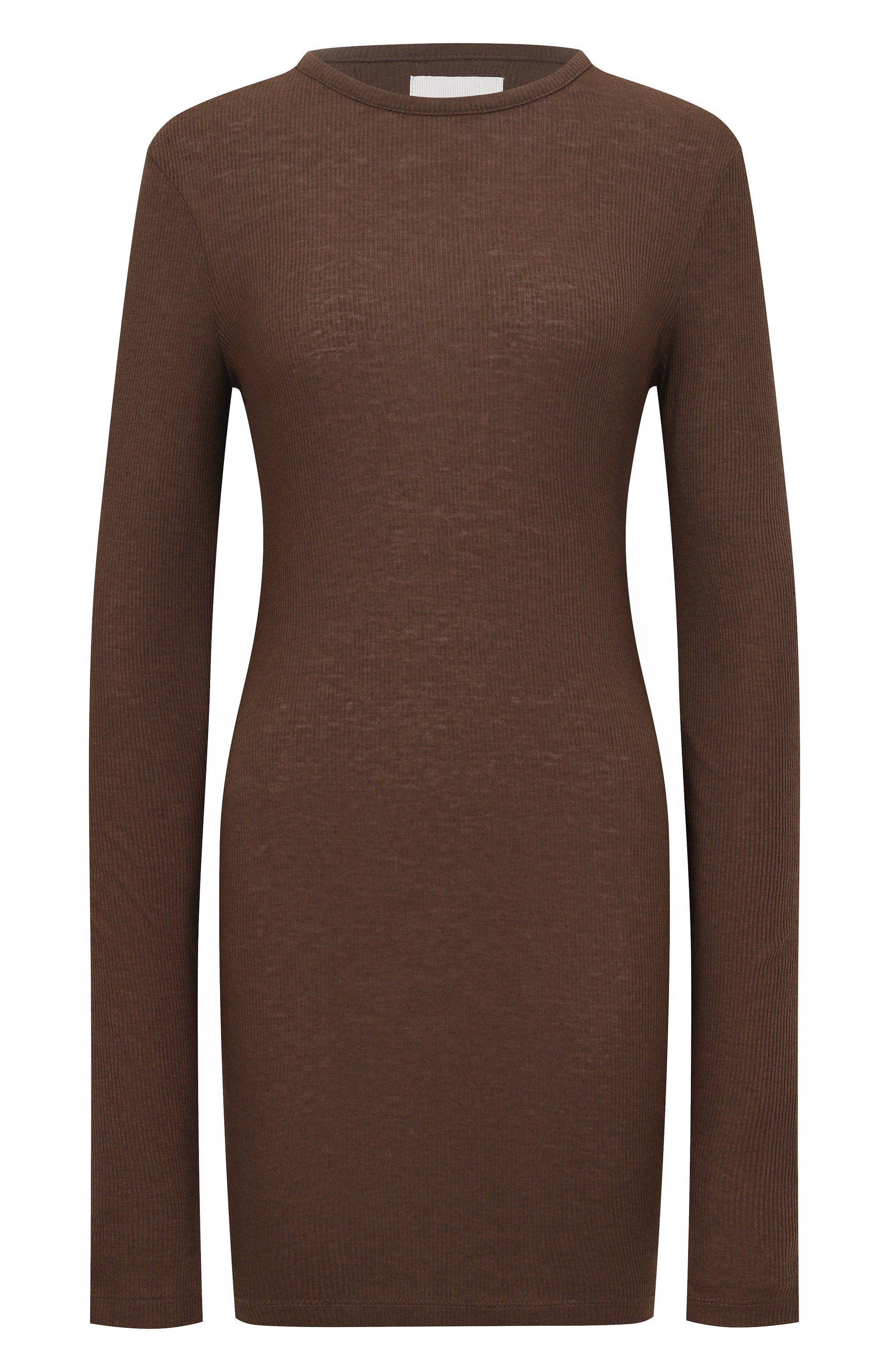 Платье из лиоцелла и шерсти HALFBOY коричневого цвета по цене 27800 руб., арт. HF251WD007, фото 1 Платье из лиоцелла и шерсти HALFBOY, арт. HF251WD007, фото 1