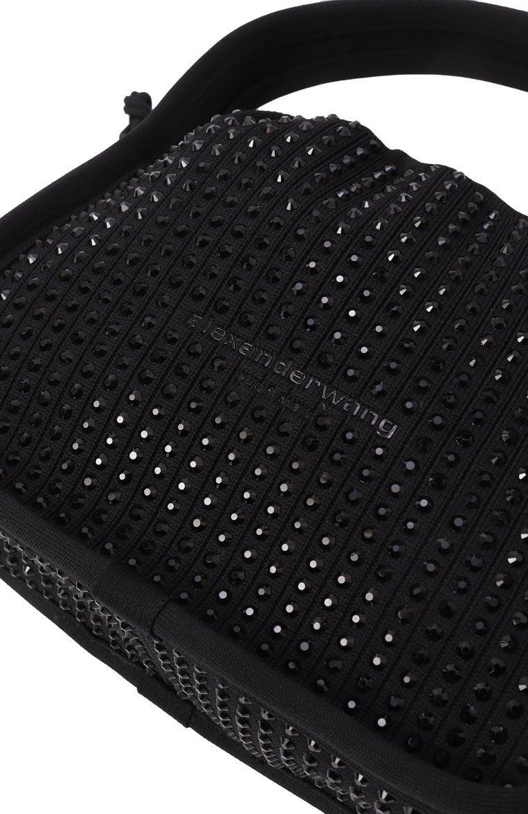 Женская сумка ryan ALEXANDER WANG черного цвета, арт. 20125R91T | Фото 3 (Материал сплава: Проставлено; Драгоценные камни: Проставлено; Материал: Текстиль; Размер: small; Женское Кросс-КТ: Вечерняя сумка)