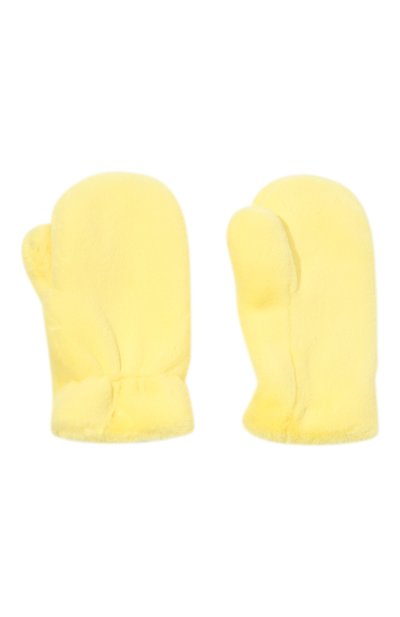 Варежки SASHA KIM желтого цвета по цене 9500 руб., арт. УТ-00001524, фото 2 Варежки SASHA KIM, арт. УТ-00001524, фото 2