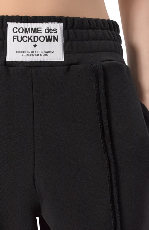 Хлопковые брюки Comme des Fuckdown CFABW01364 Чёрный  CFABW01364 Фото 5