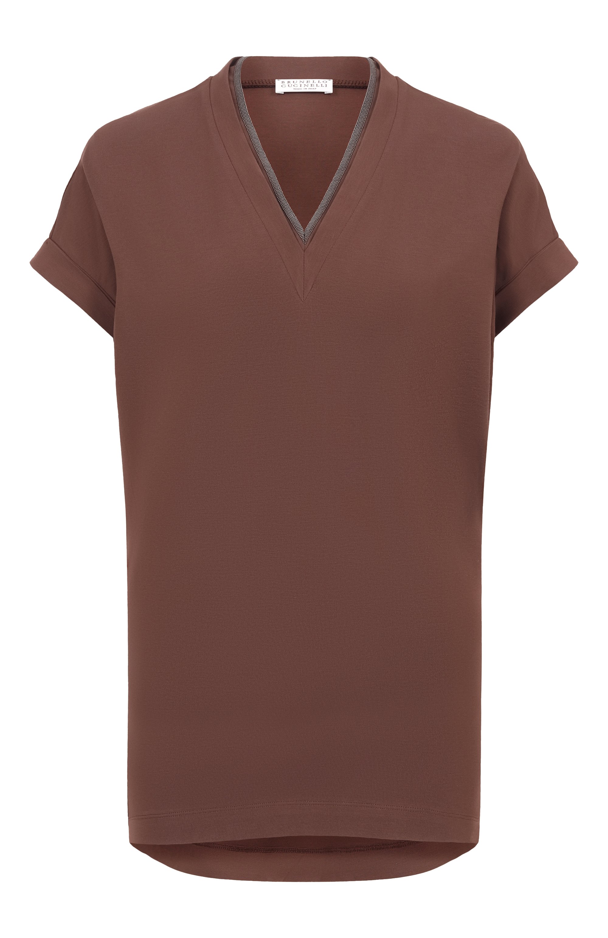 Хлопковая футболка BRUNELLO CUCINELLI, арт. MPT18BD222, фото 1