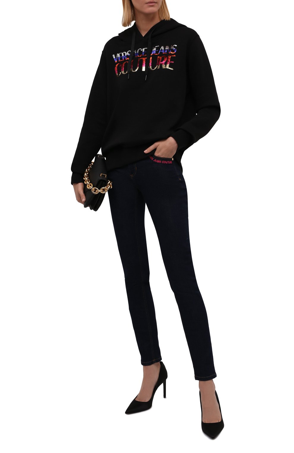 Джинсы VERSACE JEANS COUTURE, арт. 71HAB5K3-71DP500 C SKINNY RIC FR PKT VJC D STR/CDW, фото 2