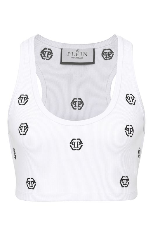 Хлопковый топ Philipp Plein SAFC WJK0190 PTE004N Белый SAFC WJK0190 PTE004N