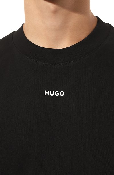 Хлопковая футболка HUGO, арт. 50488330, фото 5