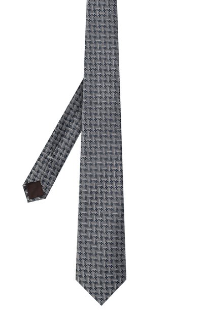 Шелковый галстук CANALI серого цвета по цене 21450 руб., арт. 18/HJ04497, фото 3 Шелковый галстук CANALI, арт. 18/HJ04497, фото 3