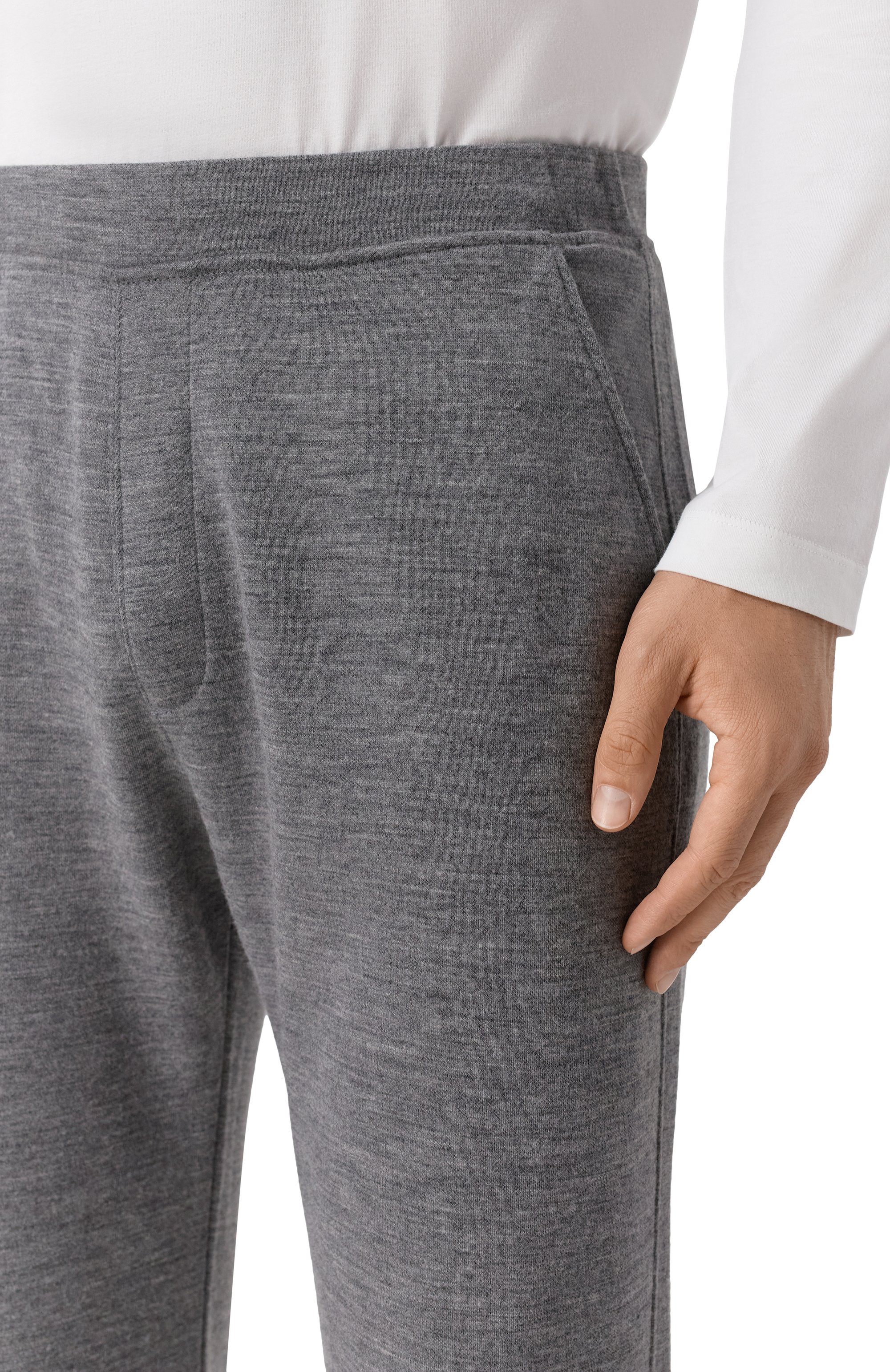 Брюки из шерсти и хлопка CORNELIANI серого цвета по цене 78500 руб., арт. 26G567-2625016, фото 5 Брюки из шерсти и хлопка CORNELIANI, арт. 26G567-2625016, фото 5