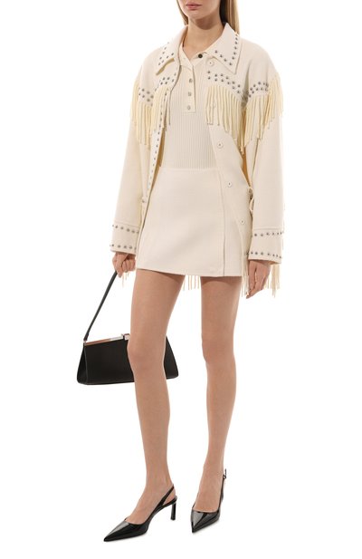 Шерстяная юбка P.A.R.O.S.H. кремового цвета по цене 31600 руб., арт. LEAK-D630554, фото 2 Шерстяная юбка P.A.R.O.S.H., арт. LEAK-D630554, фото 2