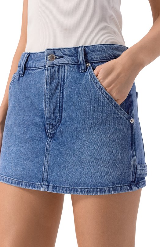 Джинсовые шорты-юбка Alexander Wang 4DC1265107 Синий  4DC1265107 Фото 5