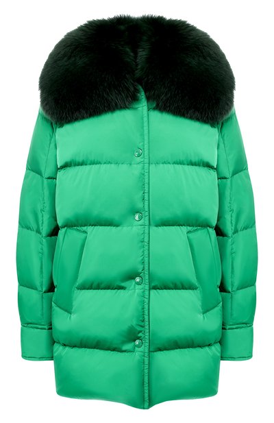 Женский стеганый пуховик с меховым воротником MONCLER, арт. D2-093-46931-25-54155