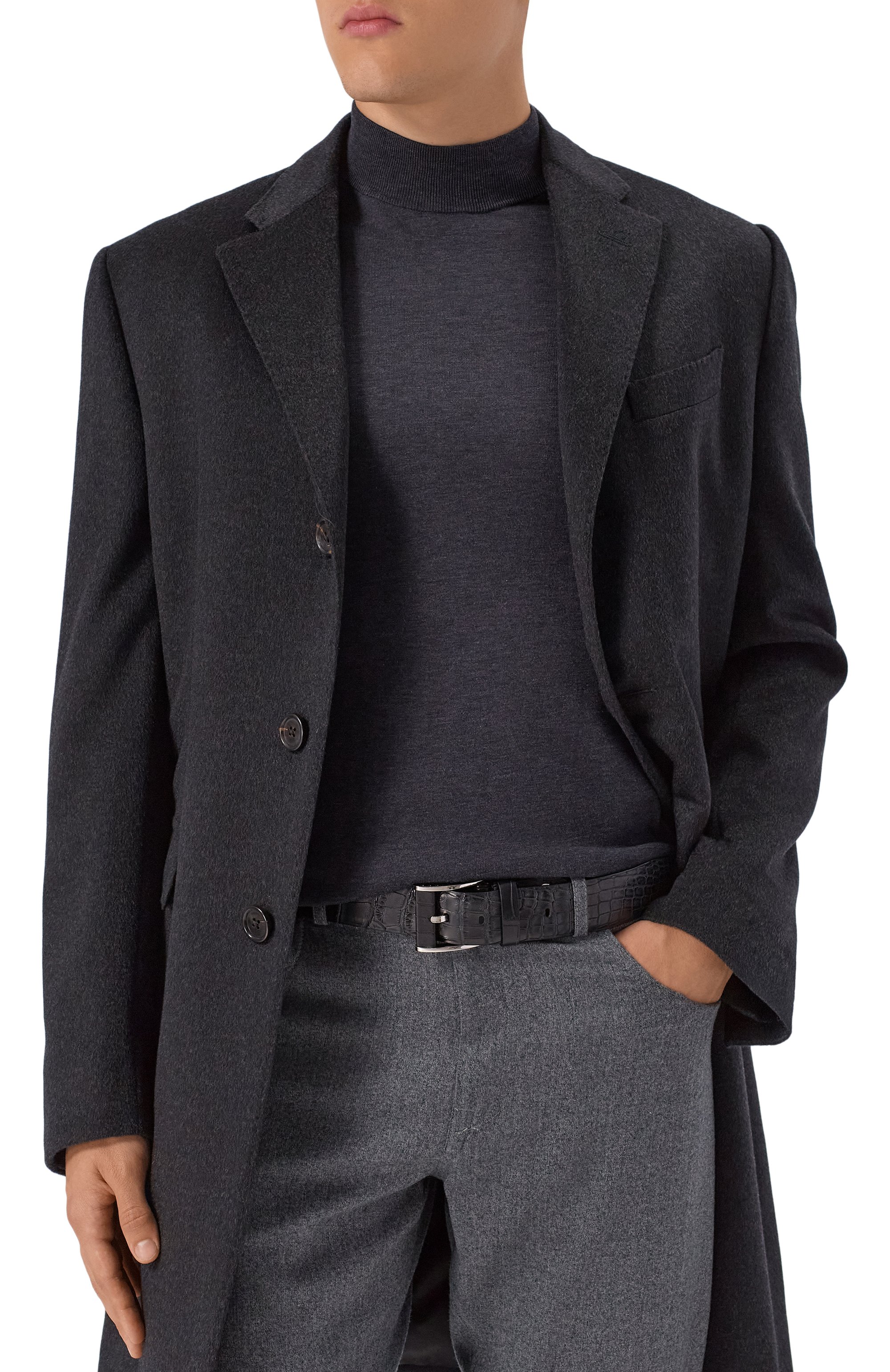 Ремень из кожи крокодила ZILLI, арт. B12640M1010VRUT00/CR0C, фото 2