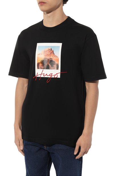 Хлопковая футболка HUGO, арт. 50494397, фото 3