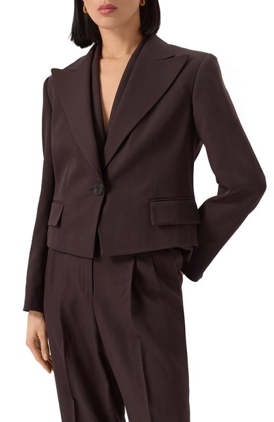 Шерстяной жакет WINDSOR коричневого цвета по цене 75950 руб., арт. 52 DS555 10018996/30045098, фото 3 Шерстяной жакет WINDSOR, арт. 52 DS555 10018996/30045098, фото 3