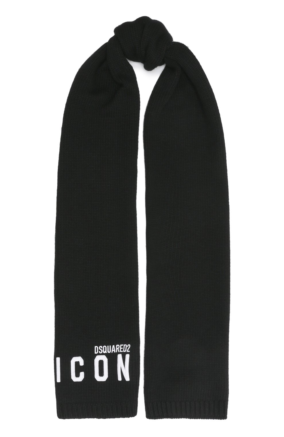 Шарф DSQUARED2 черно-белого цвета по цене 51750 руб., арт. KNM0123/05M06760, фото 1 Шарф DSQUARED2, арт. KNM0123/05M06760, фото 1