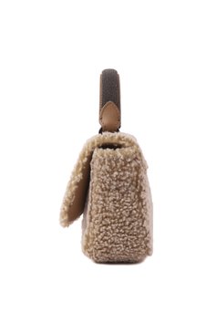 Женская сумка BRUNELLO CUCINELLI бежевого цвета, арт. MBTPD2496P | Фото 4 (Драгоценные камни: Проставлено; Материал: Натуральный мех; Материал сплава: Проставлено; Ремень/цепочка: На ремешке; Размер: mini; Сумки-технические: Сумки top-handle)