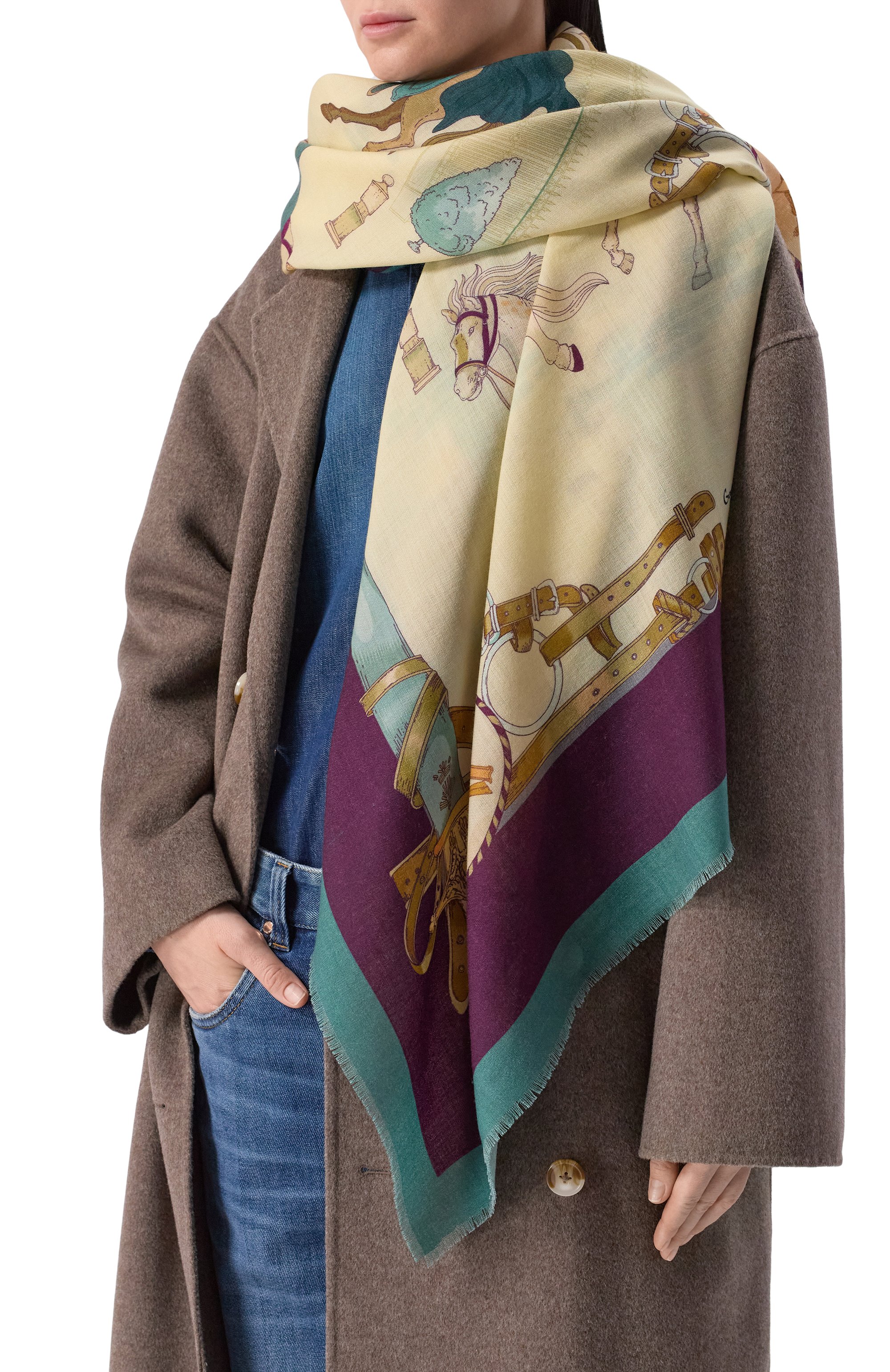Шерстяная шаль царский выезд GOURJI, арт. 91169039/62117, фото 2