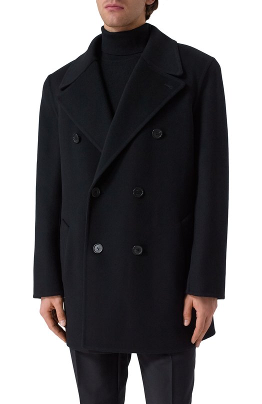 Шерстяное пальто Saint Laurent 837180/Y060R Чёрный  837180/Y060R Фото 3