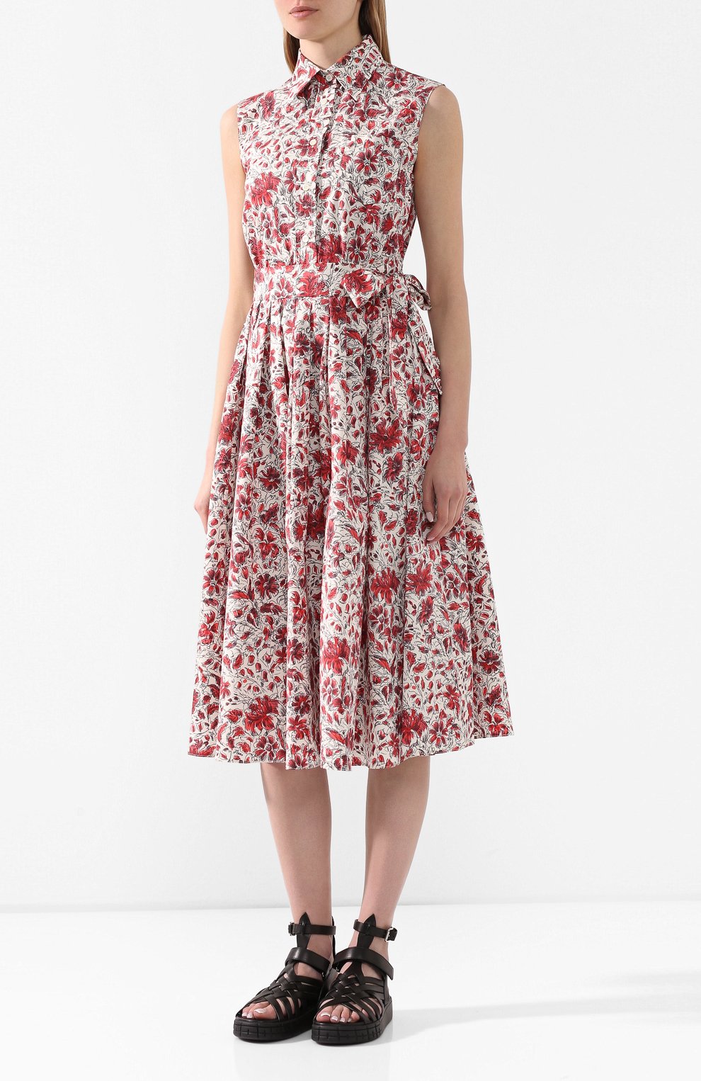 Хлопковое платье PRADA, арт. P38Q3M-1WNC-F0D17, фото 3