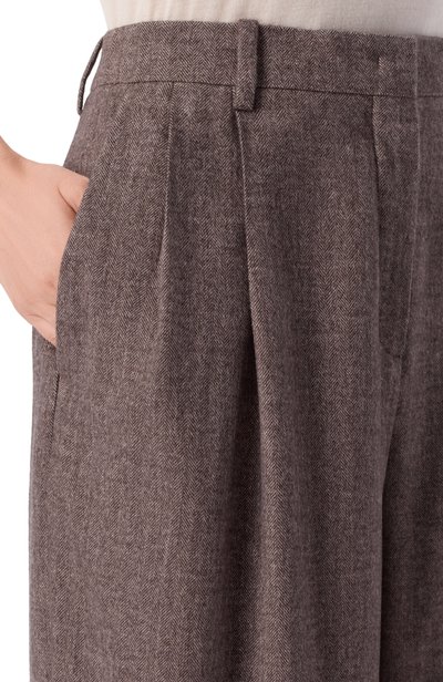 Брюки из шерсти и шелка 12 STOREEZ коричневого цвета по цене 32000 руб., арт. 138955, фото 5 Брюки из шерсти и шелка 12 STOREEZ, арт. 138955, фото 5